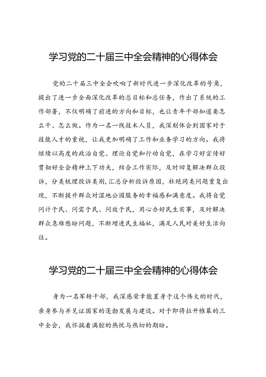 关于二十三中全会精神的心得体会范例.docx_第1页