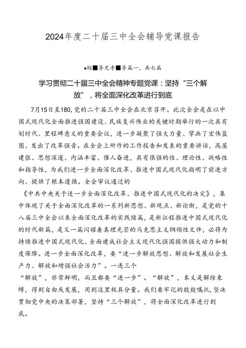 2024二十三中全会辅导党课报告.docx