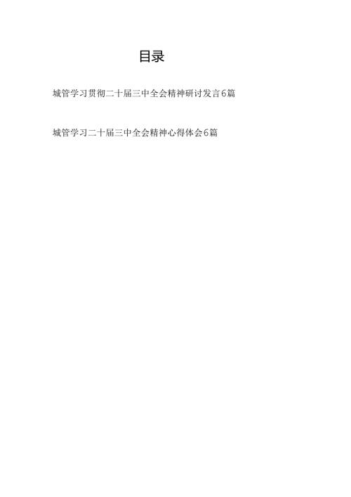 12篇2025城管学习贯彻二十三中全会精神研讨发言心得体会.docx
