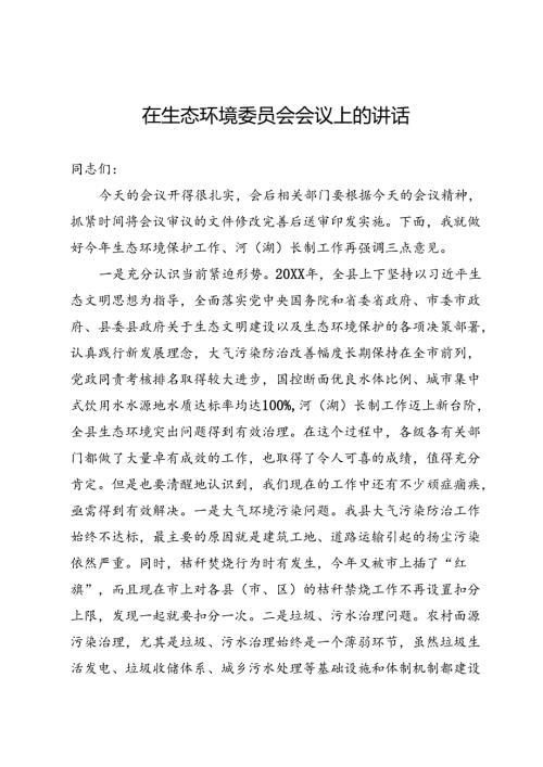 生态环境委员会讲话.docx
