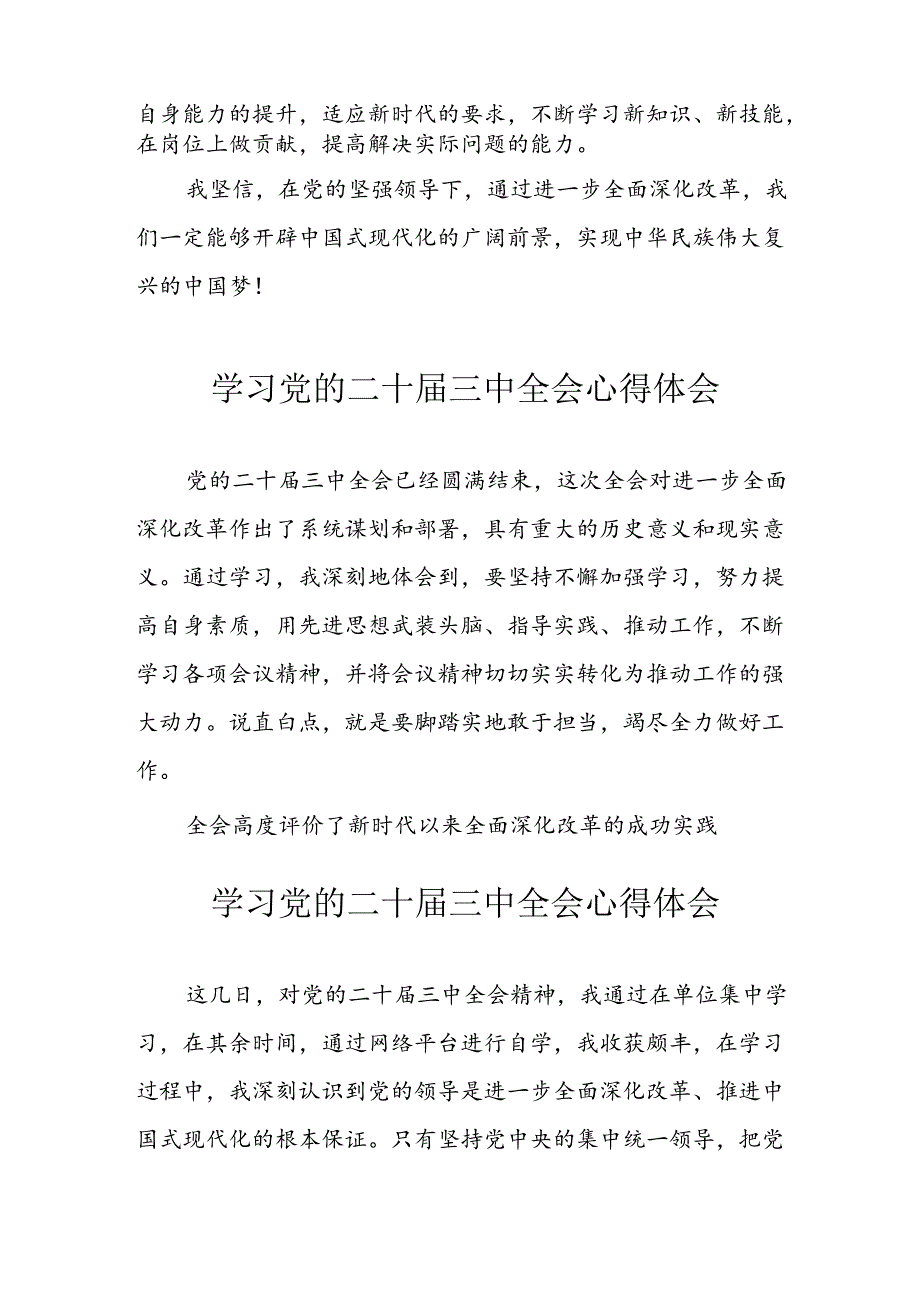 2024年学习学习党的二十三中全会个人心得感悟(2).docx_第2页
