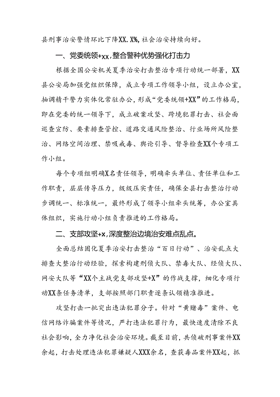 公安夏季治安打击整治工作总结报告四篇.docx_第3页