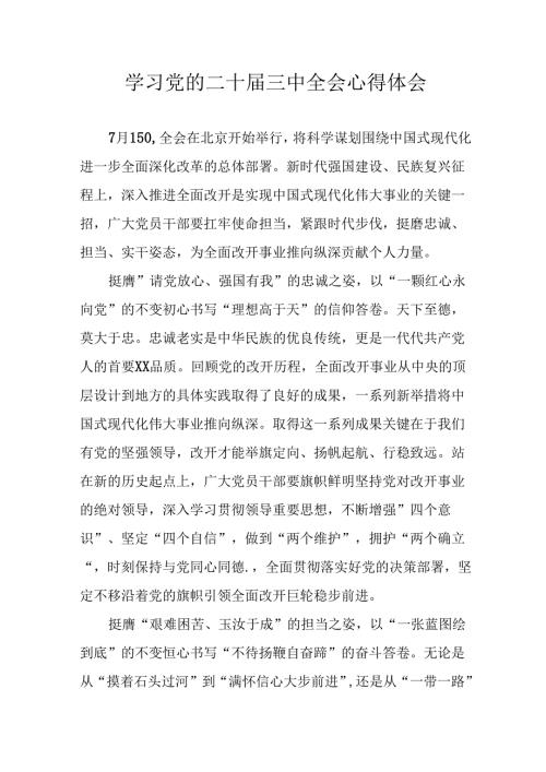 2024年学习学习党的二十三中全会个人心得体会(3).docx