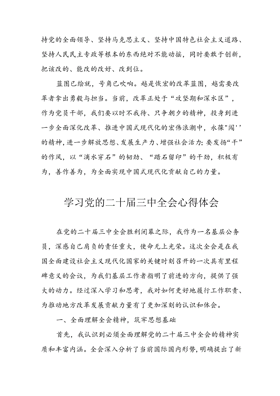 2024年学习学习党的二十三中全会个人心得体会 汇编7份.docx_第3页