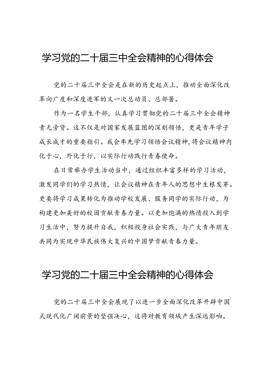 2024年学习二十三中全会的心得体会发言39篇.docx_第1页