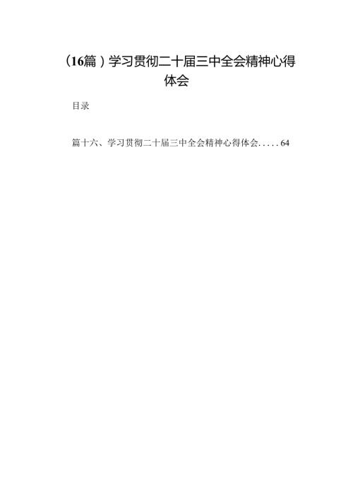 （16篇）学习贯彻二十三中全会精神心得体会.docx