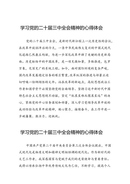 党员干部二十三中全会精神学习体会范文三十篇.docx