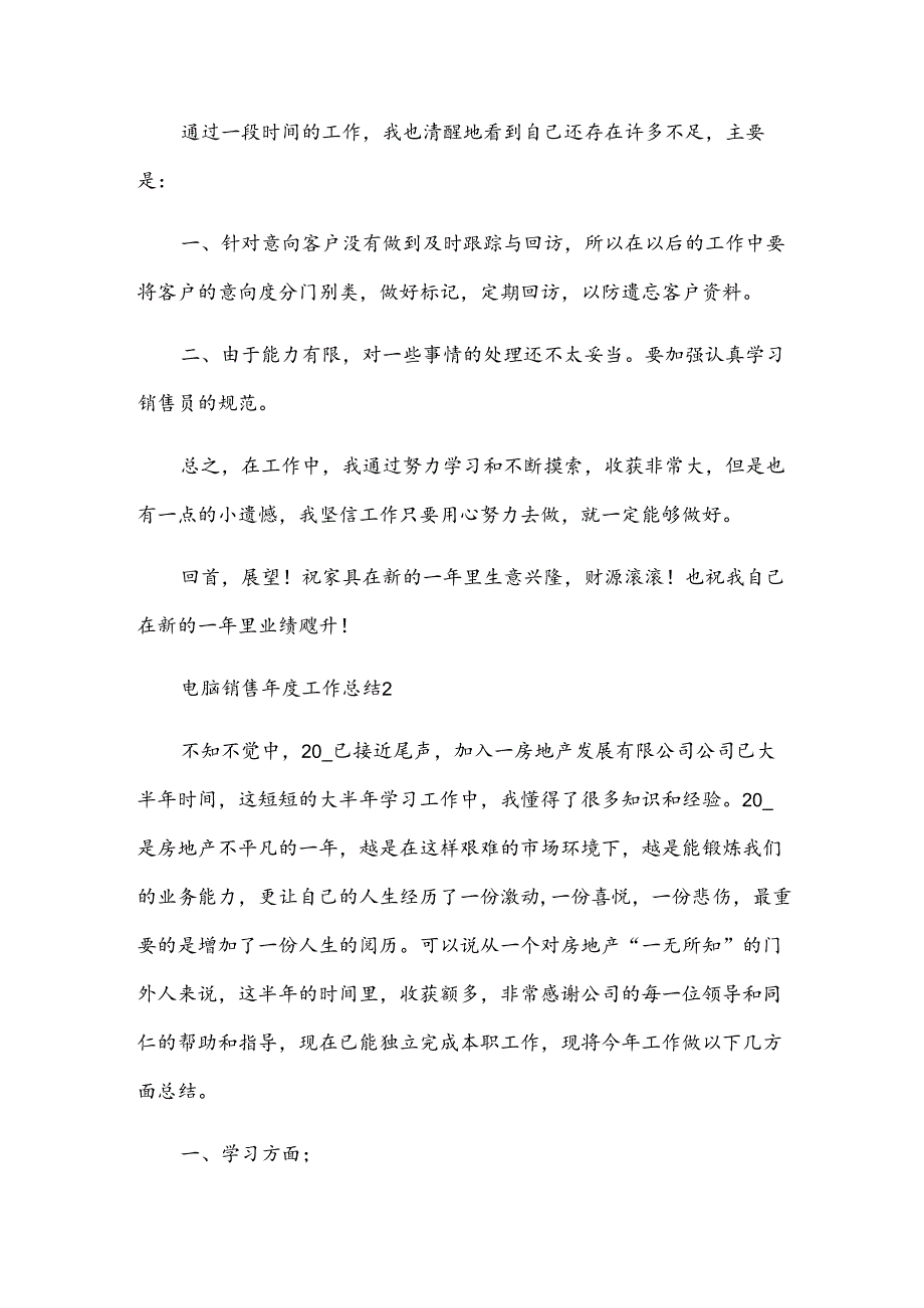 电脑销售工作总结模板5篇.docx_第2页