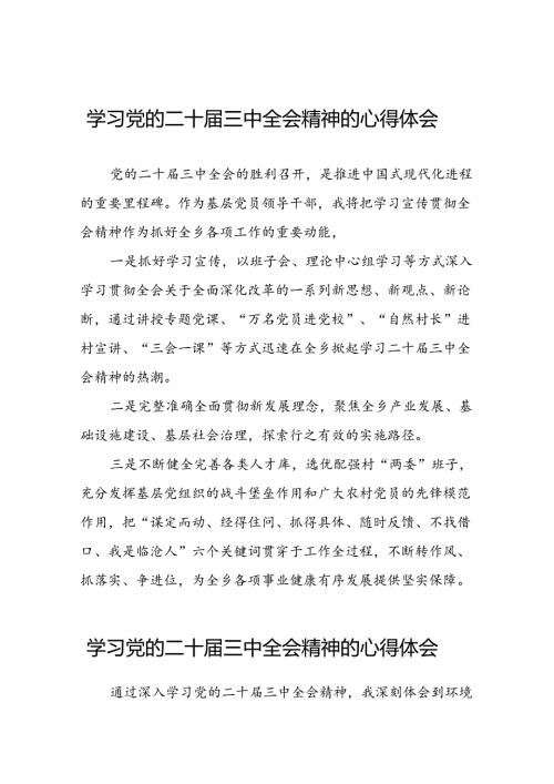 党员干部关于党的二十三中全会精神的学习体会五十篇.docx