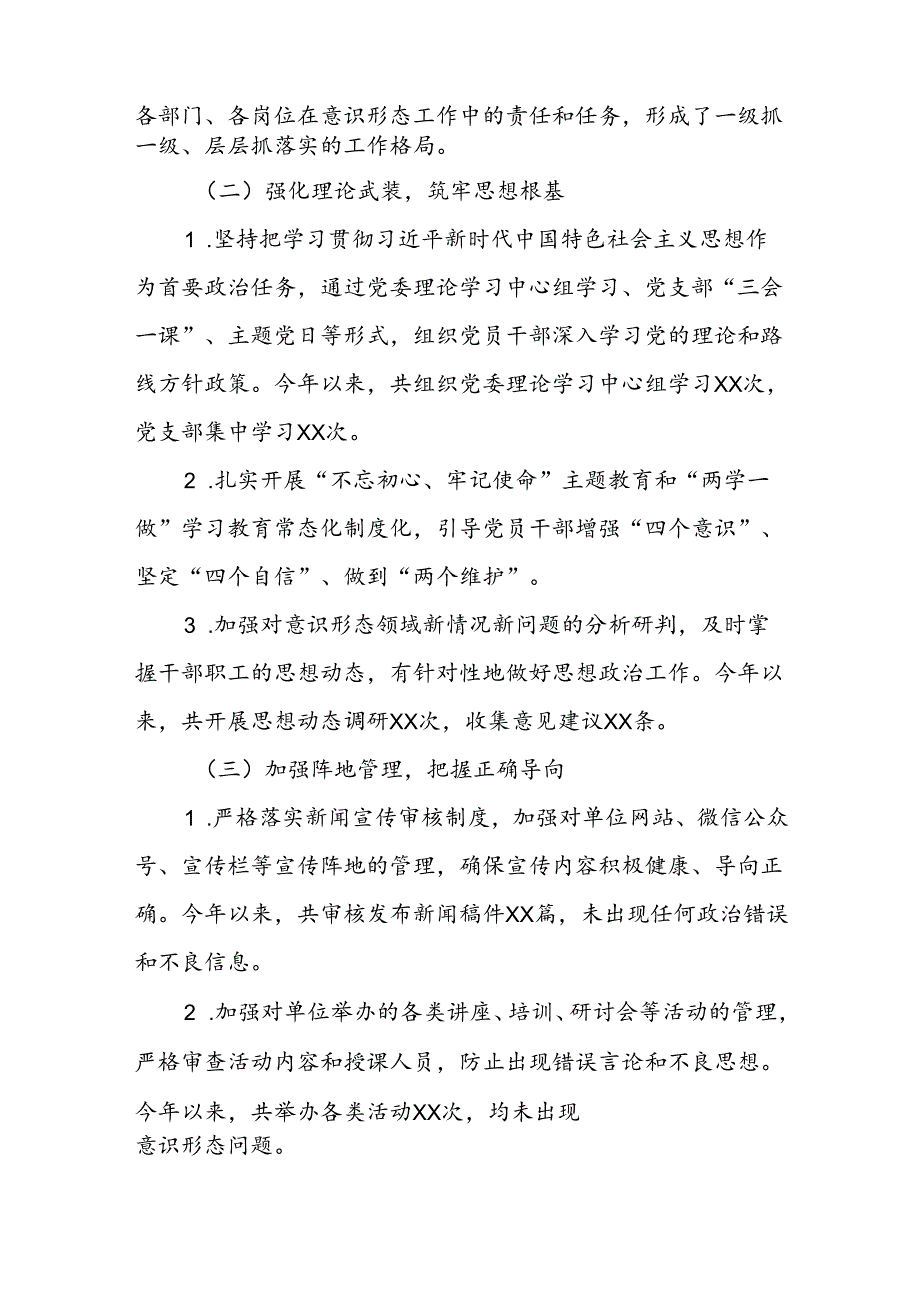 2024意识形态工作责任制落实情况自查报告.docx_第2页
