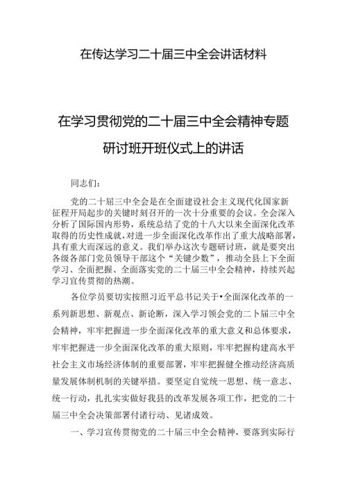 在传达学习二十三中全会讲话材料.docx