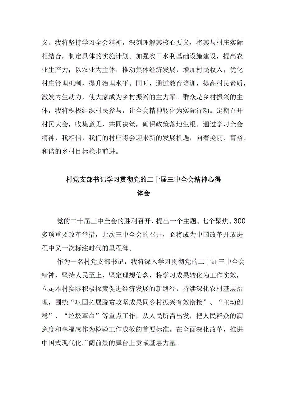 村支部书记学习贯彻党的二十三中全会精神心得体会8篇（精选）.docx_第2页