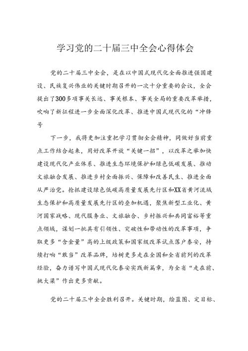 2024年学习学习党的二十三中全会个人心得感悟(4).docx