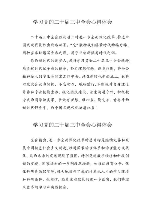 学习2024年党的二十三中全会心得体会 （10份）58.docx