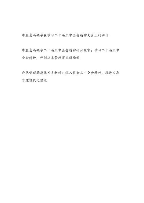 应急管理局书记领导在学习二十三中全会精神大会讲话研讨发言材料3篇.docx