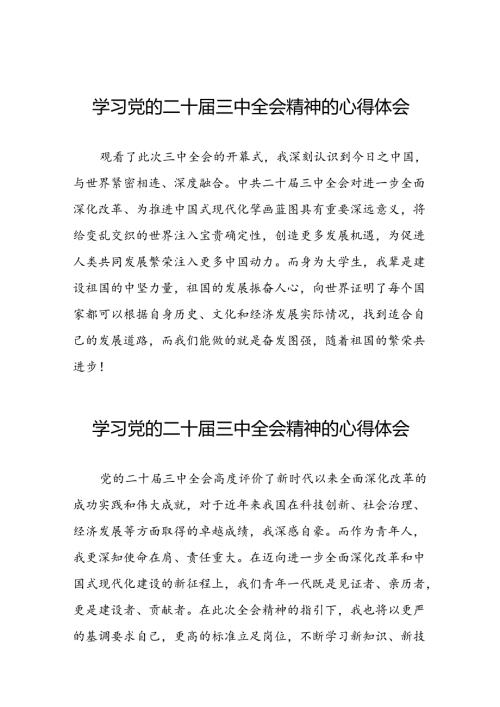 党的二十三中全会精神的学习感悟警合集五十五篇.docx