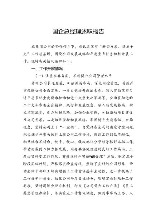 国企总经理述职报告(1).docx