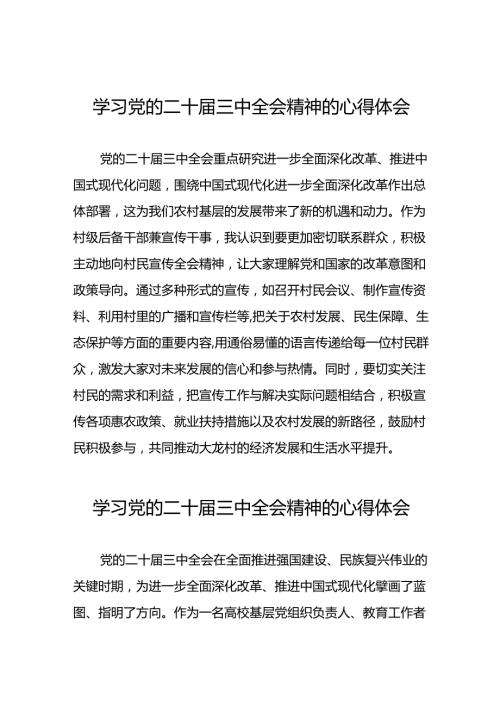 二十三中全会精神的学习感悟简短发言42篇.docx