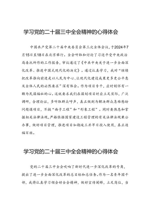 学习党的二十三中全会精神的心得体会发言材料合集二十六篇.docx