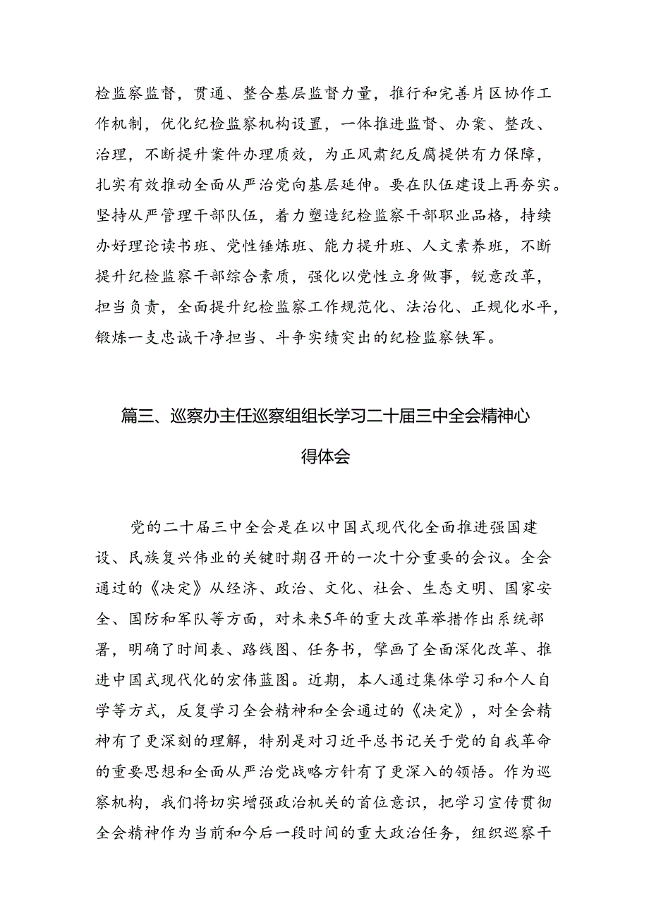 2024年轻纪检干部学习党的二十三中全会精神研讨发言7篇（详细版）.docx_第3页