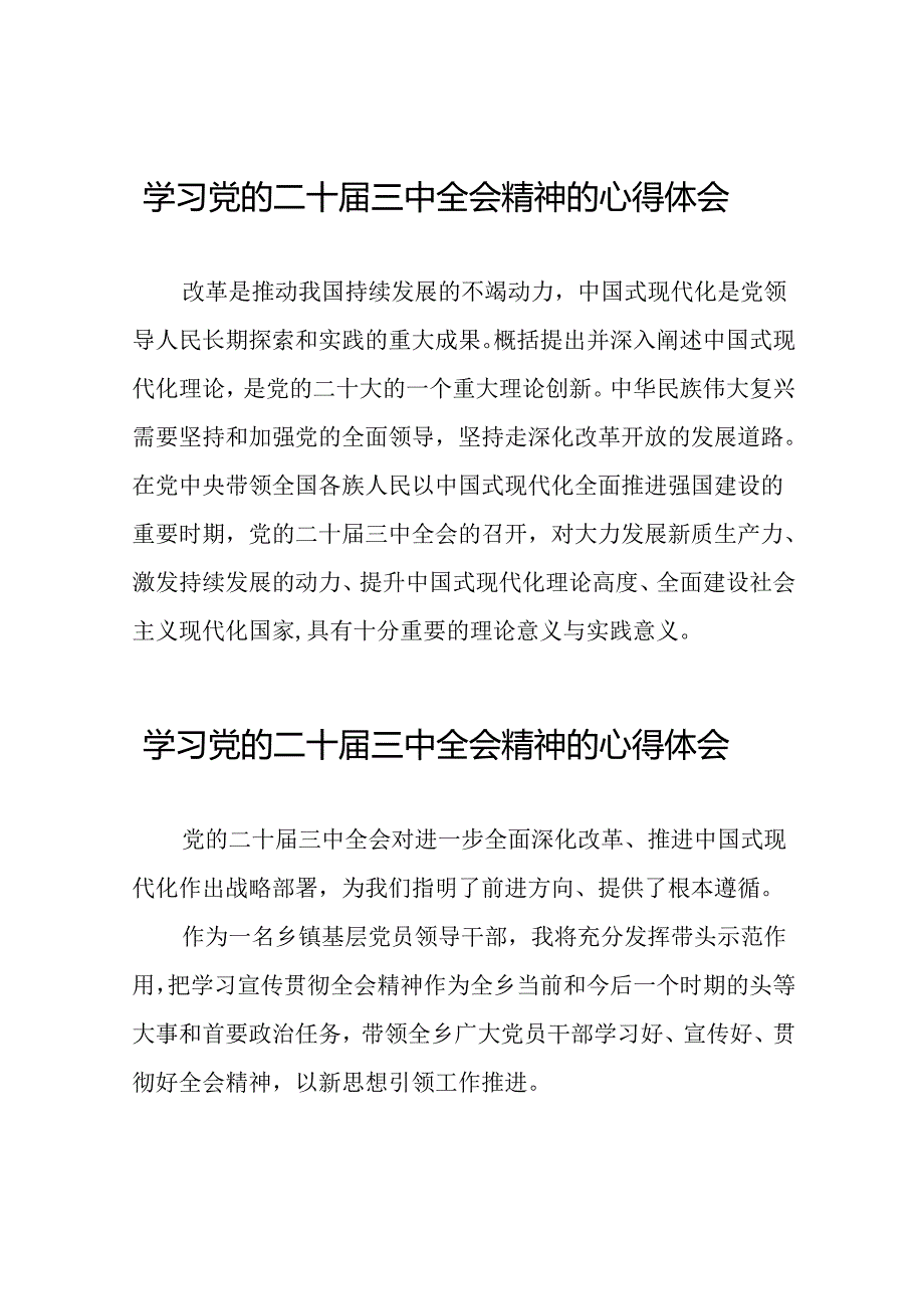 党员干部关于二十三中全会精神的心得体会发言稿33篇.docx_第1页
