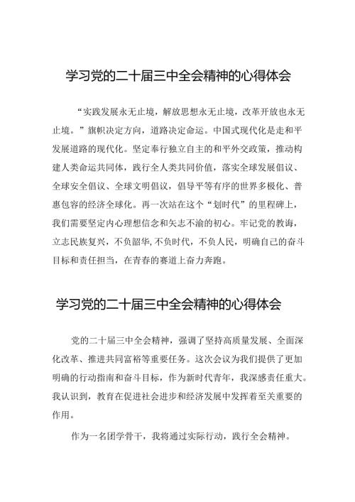 2024年学习党的二十三中全会精神的心得感悟学习体会二十七篇.docx