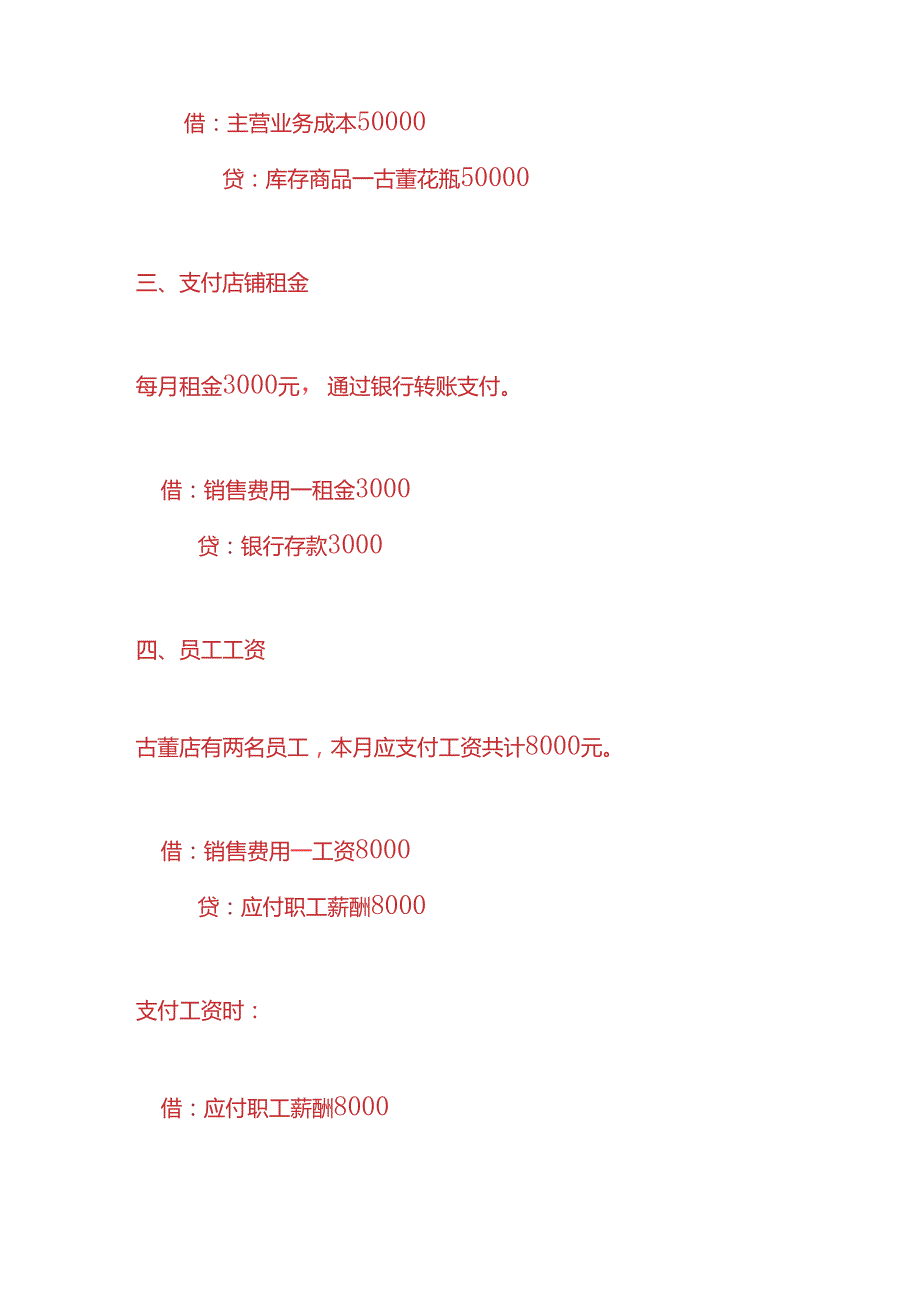 做账实操古董店账务处理实例.docx_第2页