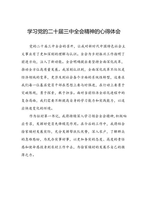 2024学习贯彻党的二十三中全会精神心得体会十四篇.docx