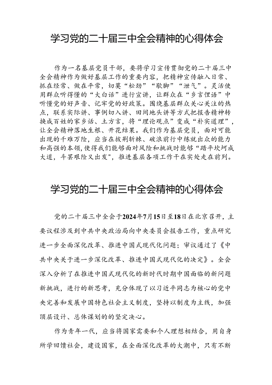 2024学习贯彻党的二十三中全会精神心得体会十四篇.docx_第2页