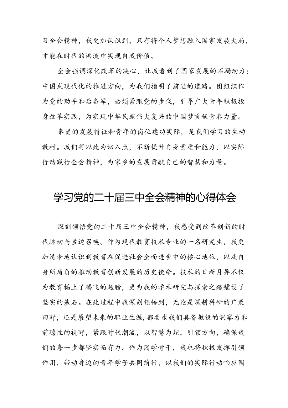 2024年党的二十三中全会精神学习体会研讨发言稿三十篇.docx_第3页