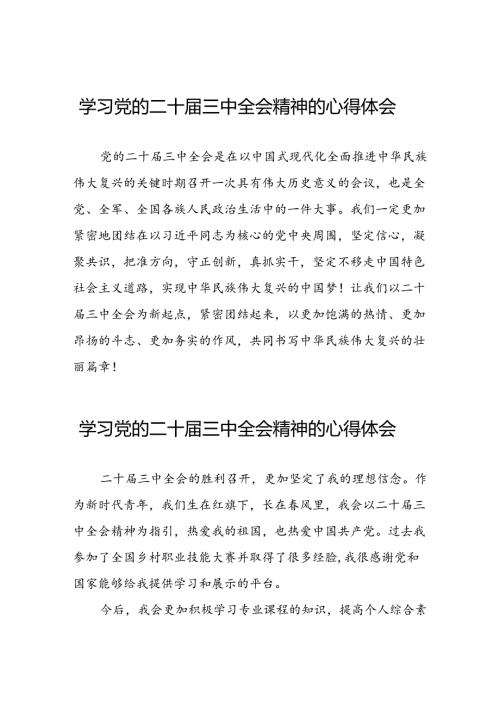 学习党的二十三中全会的心得体会三十篇.docx