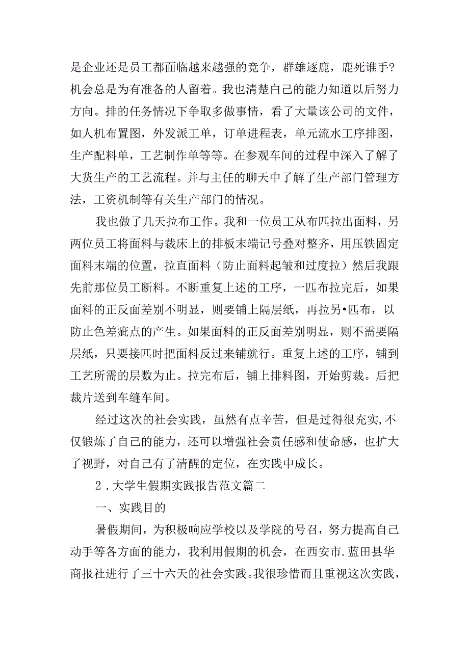 大学生假期实践报告范文（精选10篇）.docx_第3页