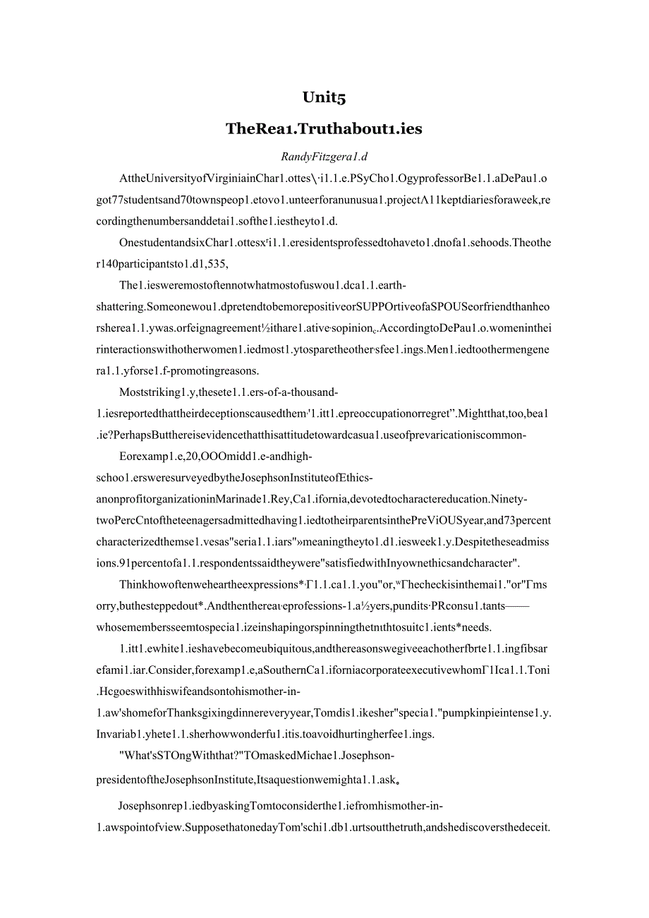 Unit5TheRealTruthAboutLies课文翻译综合教程三.docx_第1页