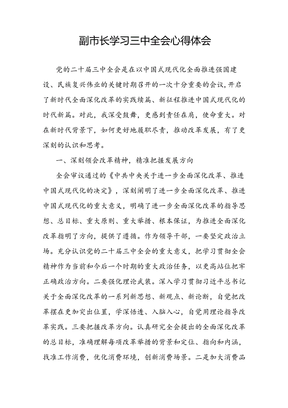 副市长党的二十三中全会精神学习体会研讨发言4篇.docx_第2页