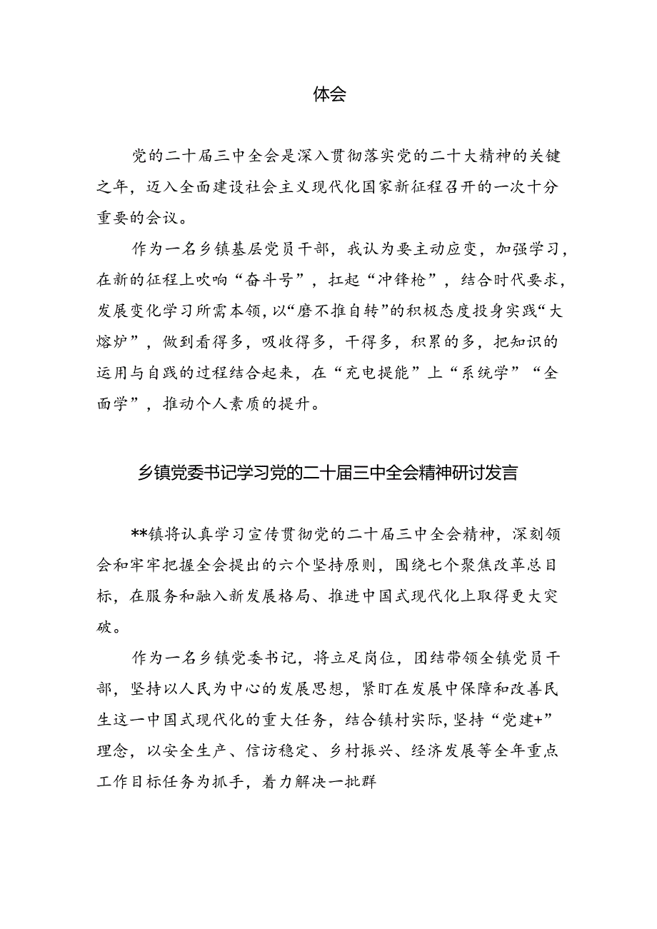 乡镇纪委书记学习贯彻党的二十三中全会精神心得体会8篇（精选版）.docx_第3页