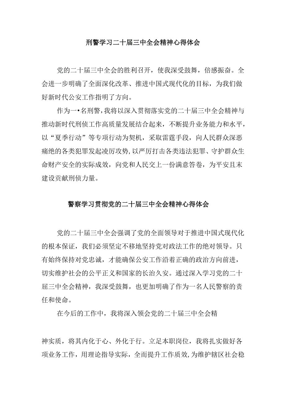 特巡警大队长学习贯彻党的二十三中全会精神心得体会8篇（精选）.docx_第3页