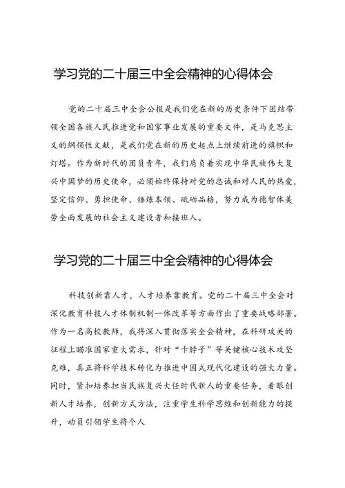 关于学习二十三中全会精神心得体会精选.docx