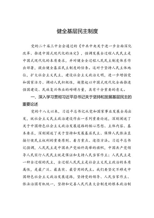 健全基层民主制度.docx
