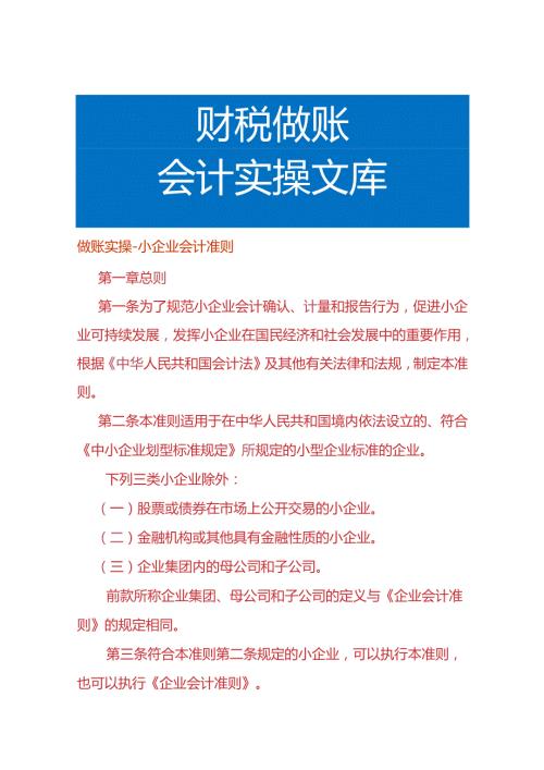 做账实操小企业会计准则.docx