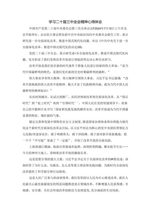 2024学习二十三中全会精神心得感悟二.docx