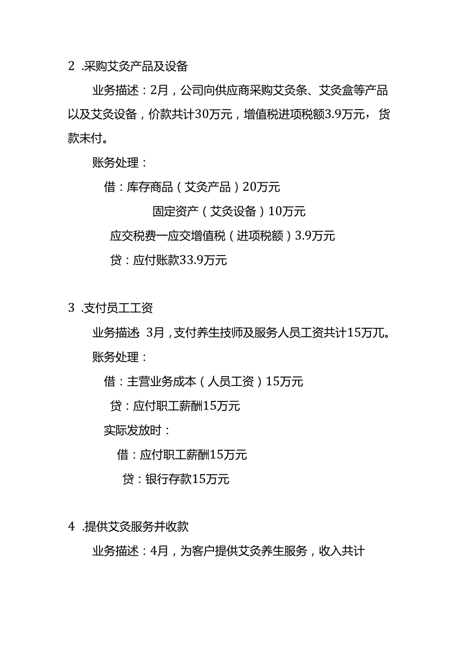 做账实操艾灸养生馆账务处理的实例.docx_第2页