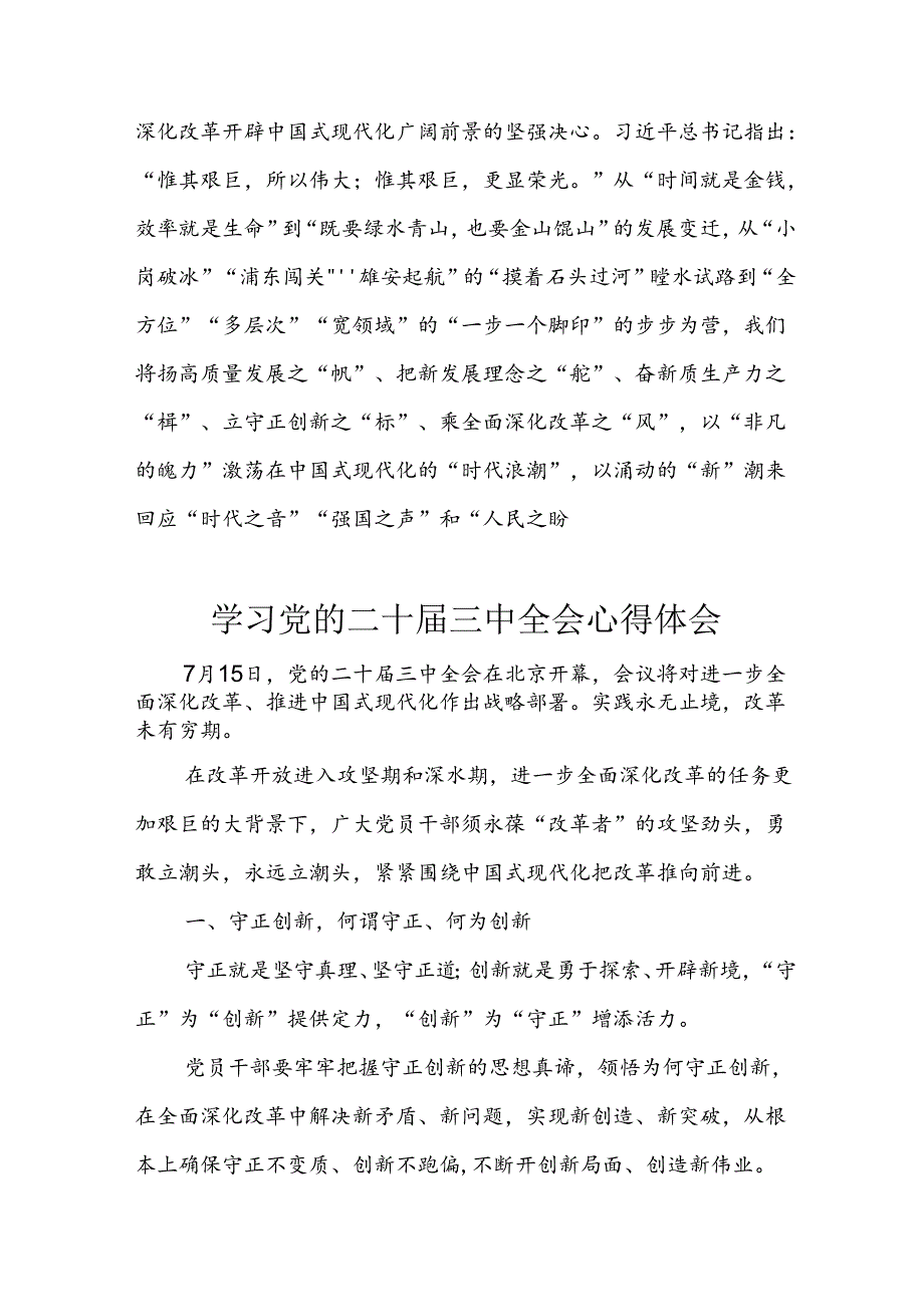 学习2024年学习党的二十三中全会个人心得感悟 （3份）74.docx_第3页