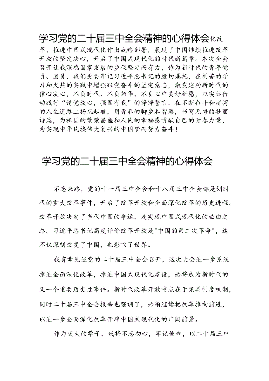 关于2024学习贯彻党的二十三中全会精神的心得体会42篇.docx_第2页