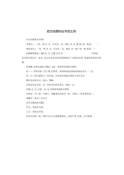 双方自愿协议书怎么写.docx