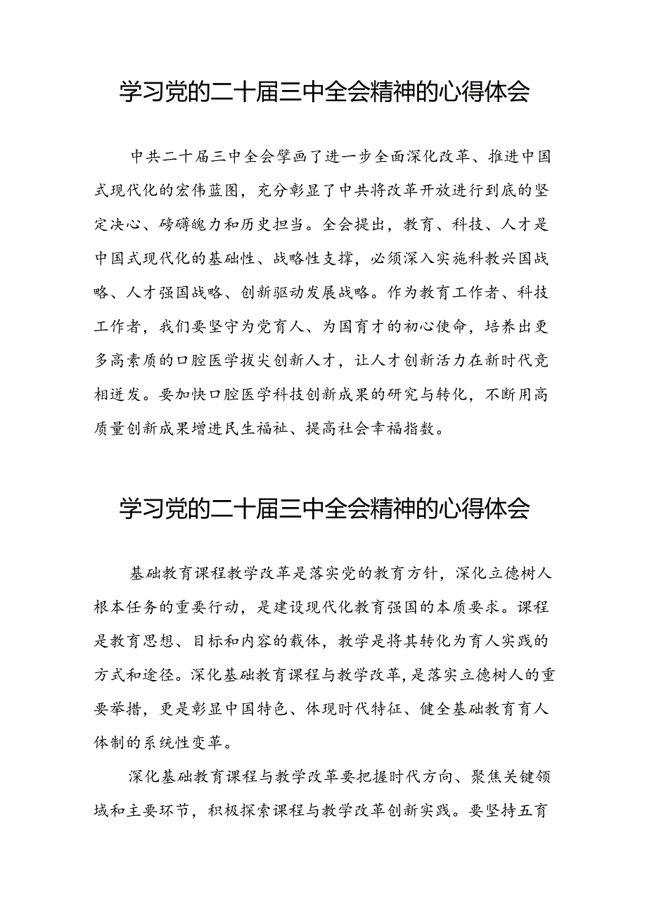 2024年党的二十三中全会精神学习体会研讨发言材料模板三十篇.docx_第3页