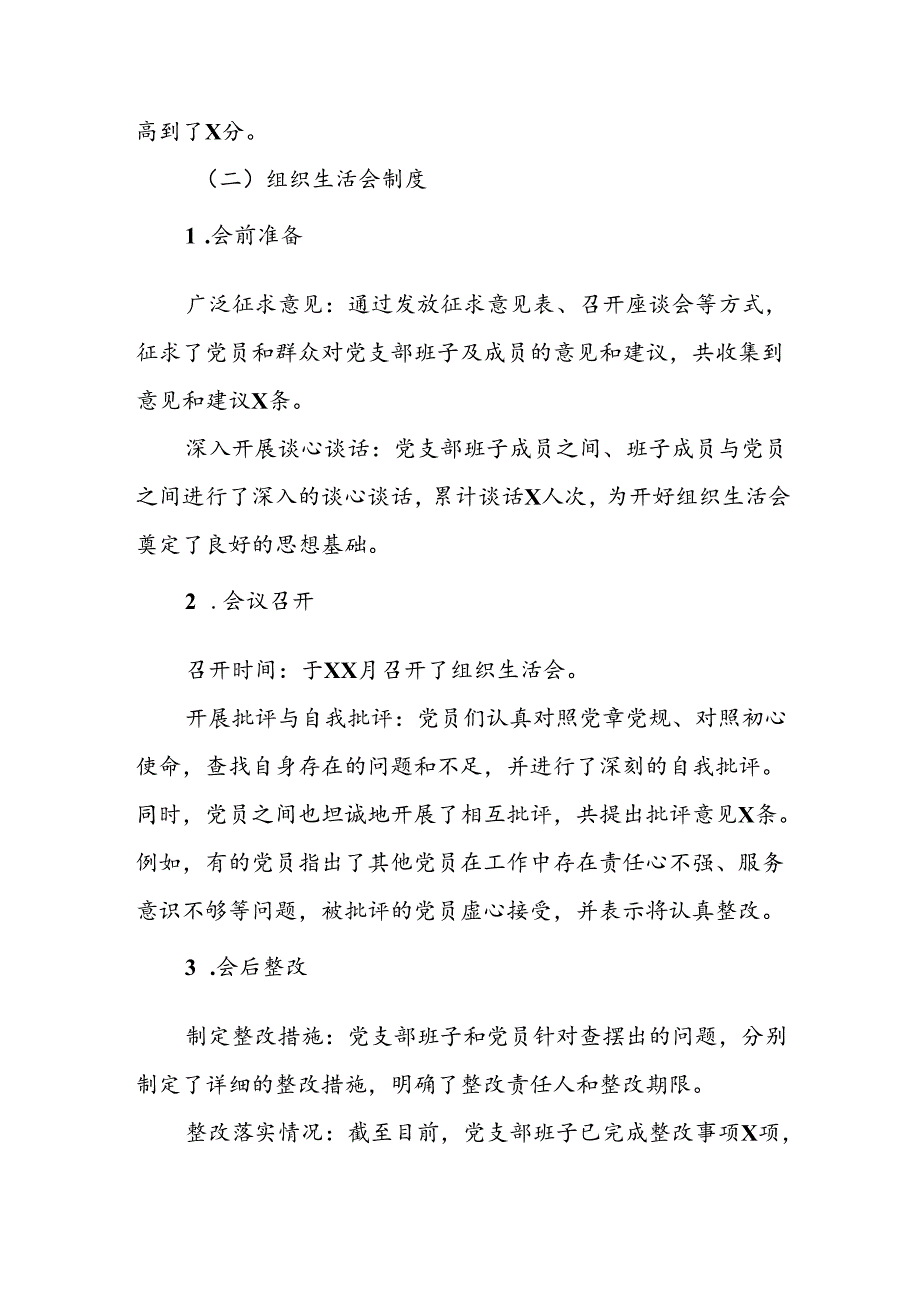 2024党支部组织制度落实情况自查报告.docx_第3页