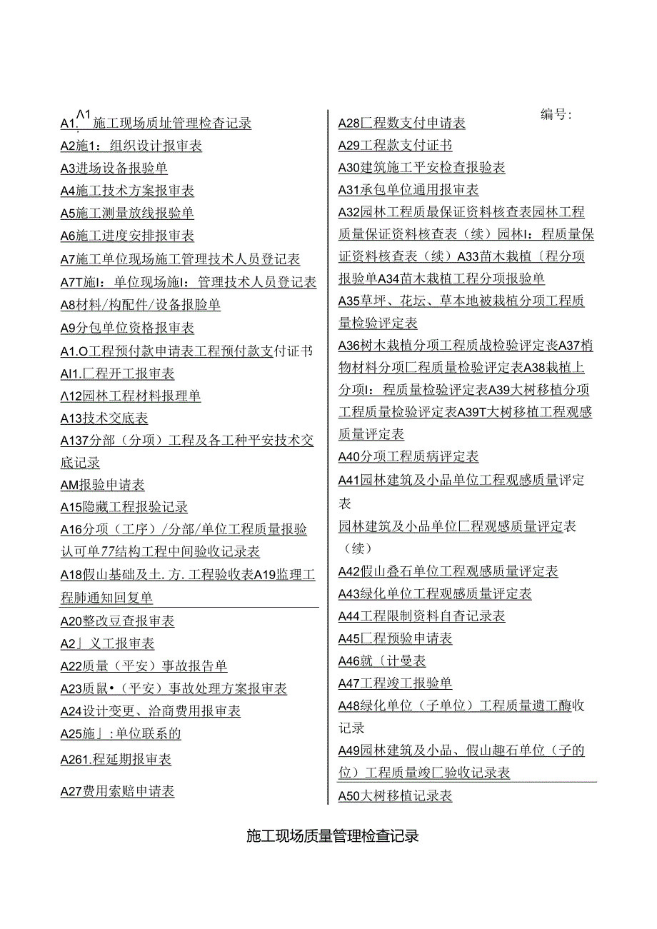 园林绿化工程资料表格.docx_第1页