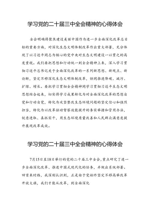 学习党的二十三中全会心得感悟交流体会二十六篇.docx