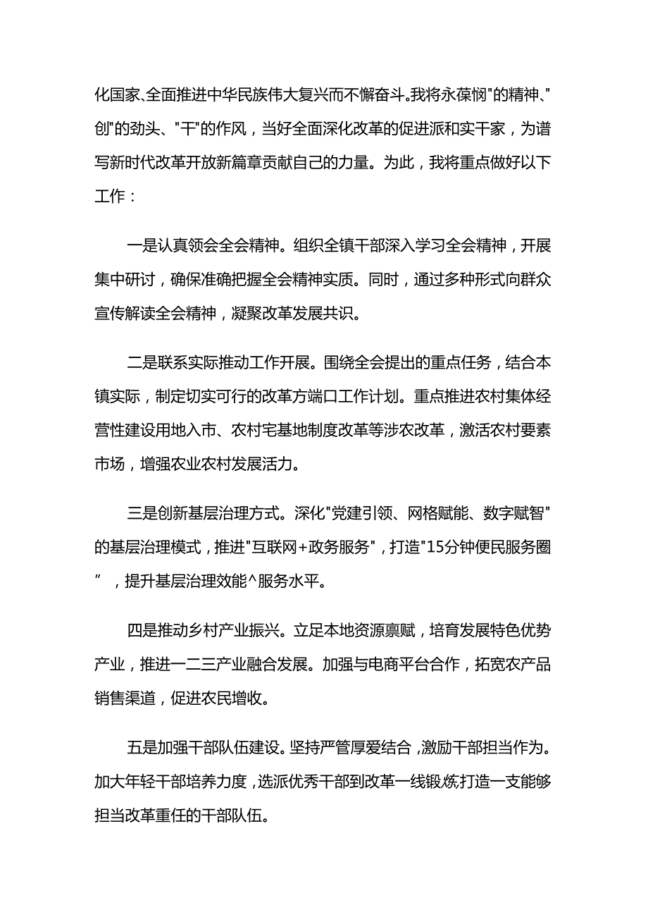 乡镇干部学习党的二十三中全会精神心得体会发言两篇.docx_第3页