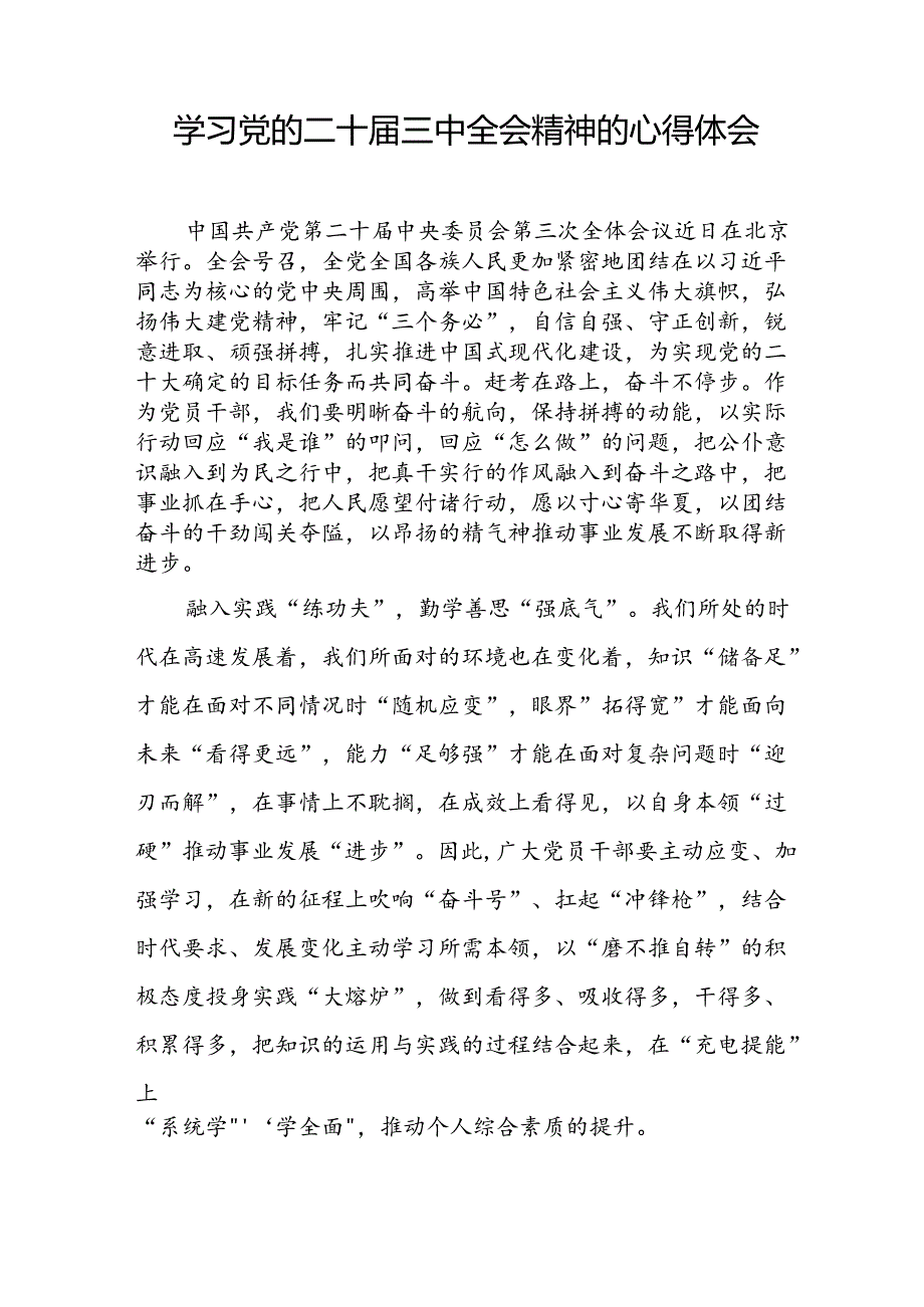 2024年党的二十三中全会精神学习体会研讨发言材料13篇.docx_第2页